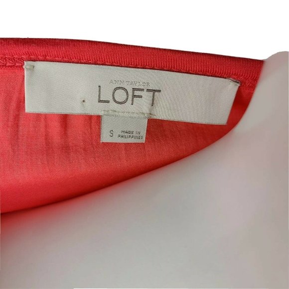 ANN TAYLOR LOFT Solid All Pink Long Sleeve Top Womens Size S Small - Picture 5 of 6